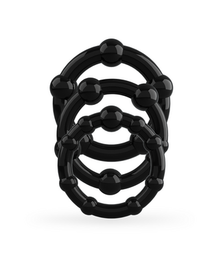 Crushious Drei-Ringe Cockring Set Schwarz – Stärkere Erektionen und Ausdauer