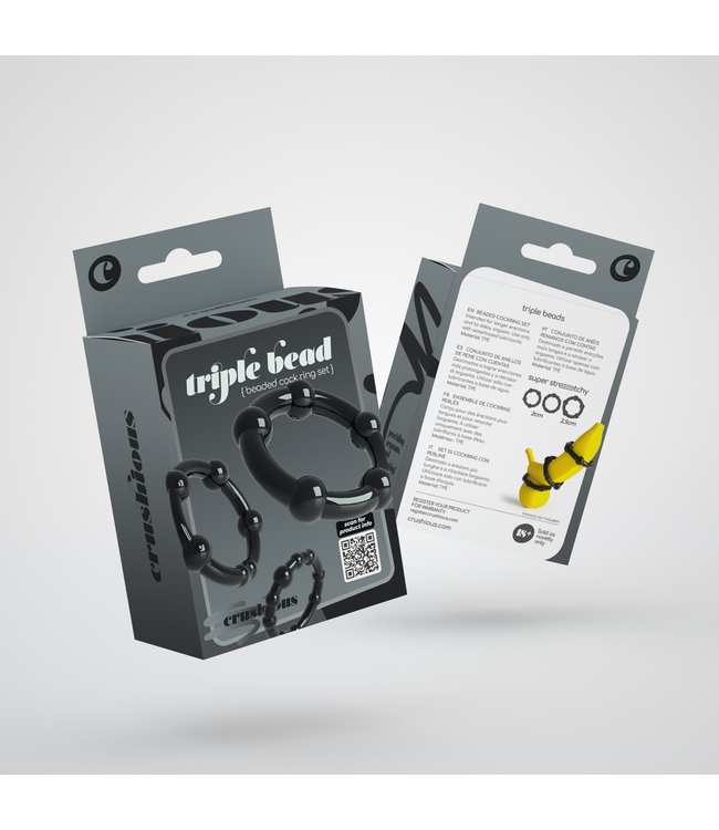 Crushious Drei-Ringe Cockring Set Schwarz – Stärkere Erektionen und Ausdauer