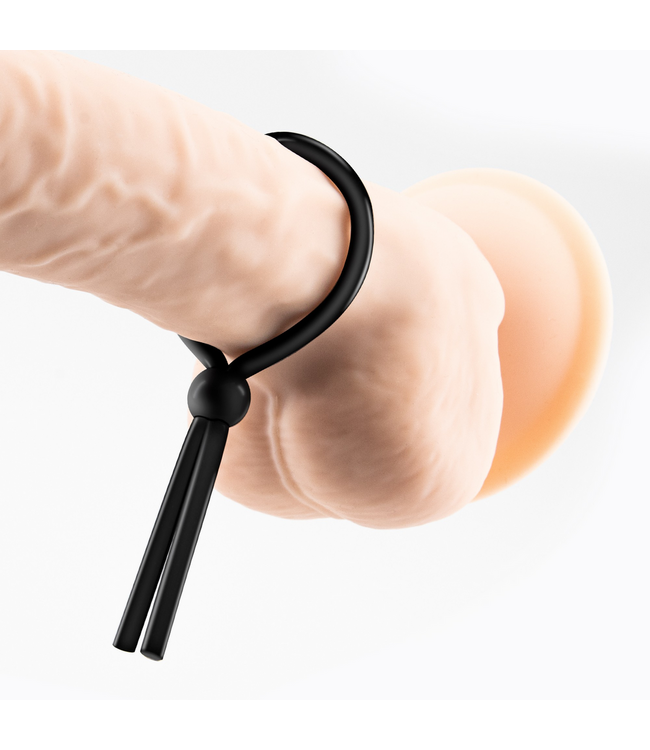 Crushious Billy The Ring Adjustable Black Silicone Cock Ring - Firmness & Delay