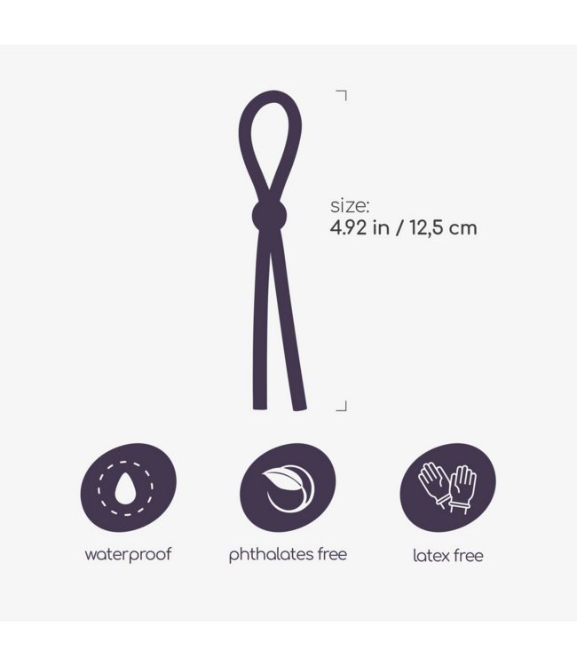 Crushious Billy The Ring Adjustable Black Silicone Cock Ring - Firmness & Delay