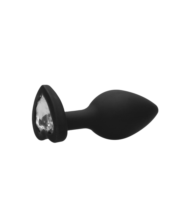 Ouch! Butt Plug Met Diamanten Basis 7,3 cm – Comfortabel Met Flexibele Nek