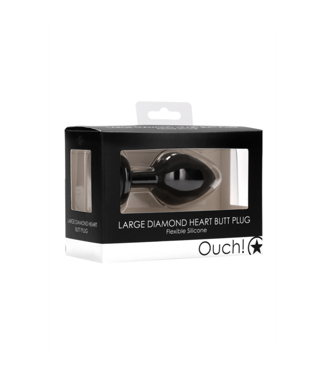 Ouch! Elegante Butt Plug Met Flexibele Nek En Diamant 8 cm - Ouch!