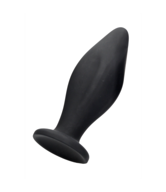 Ouch! Edgy Silicone Anal Plug 11.4 cm - Tapered, Suction Cup, Intense Pleasure