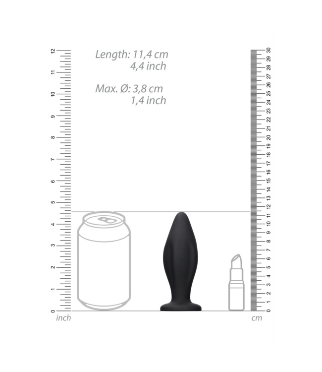 Ouch! Siliconen Anale Plug Met Zuignap 11,4 cm Voor Comfort En Stimulatie