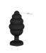 Ouch! Siliconen Buttplug Met Geribbelde Textuur En Diamanten Hartvorm – 8 cm