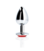 Ouch! Silver & Ruby Red Round Gemstone Anal Plug - 6.9 cm Pleasure Toy