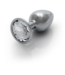 Ouch! Eleganter Edelstein-Analplug 6,9 cm – Silber/Aluminium für Stimulation