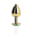 Ouch! Ouch! Aluminium Butt Plug Met Edelsteen Inzet Goudkleurig 6,9 cm