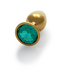 Ouch! Luxuriöser Gold & Smaragdgrüner Edelstein-Buttplug 6,9 cm