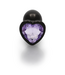Ouch! Luxuriöser lila Herz-Edelstein-Buttplug 6,9 cm – Eleganz & Vergnügen