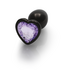 Ouch! Luxuriöser lila Herz-Edelstein-Buttplug 6,9 cm – Eleganz & Vergnügen
