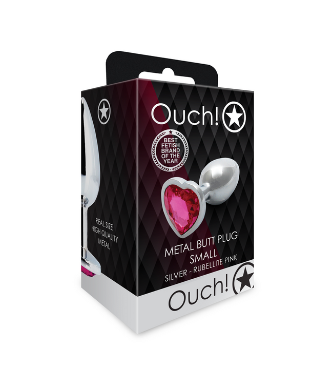 Ouch! Eleganter Herz-Edelstein-Analplug 6,9 cm – Luxuriöser Komfort und Stil