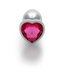 Ouch! Luxury Heart Gemstone Butt Plug - Elegant Silver & Pink Sensation