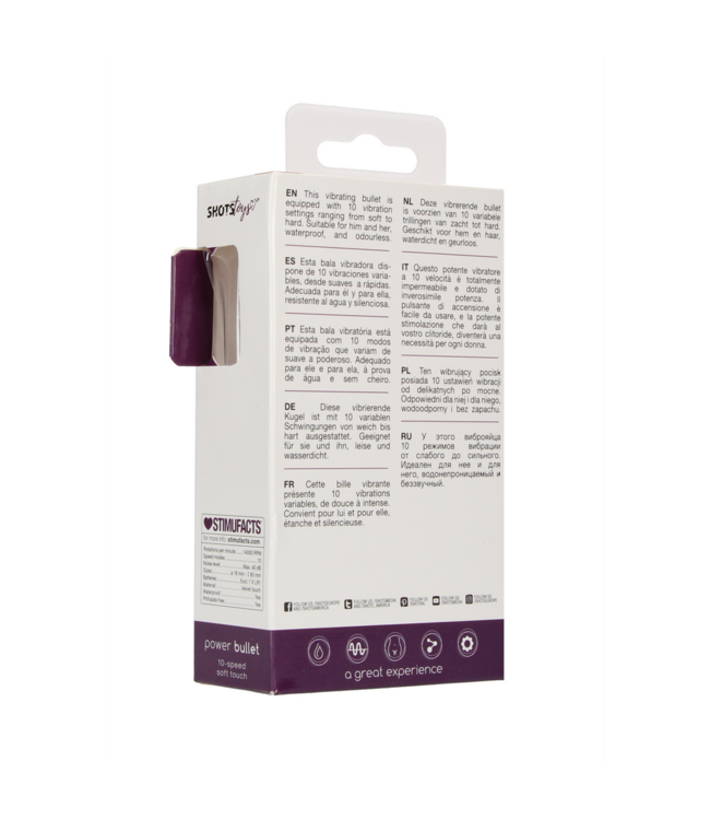 Shots Toys Power Bullet Vibrator Mini – 10 Trillingsstanden, Waterdicht & Geurloos