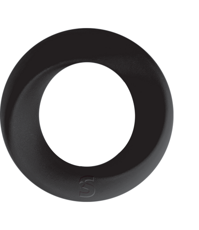 Shots Toys Flexibele Siliconen Cockring Voor Langdurige Erectie Zwart 10x9,5 cm