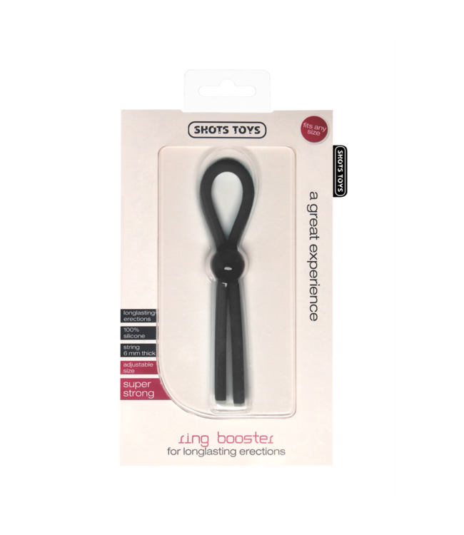 Shots Toys Verstelbare Zwarte Siliconen Cockring Voor Stevige Erecties & Comfort