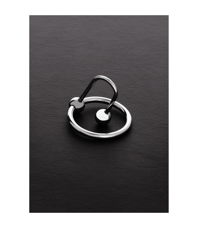 Steel by Shots Steel by Shots Sperma-Stopring Met Haak En Urethra-Bol Voor Cock Bondage