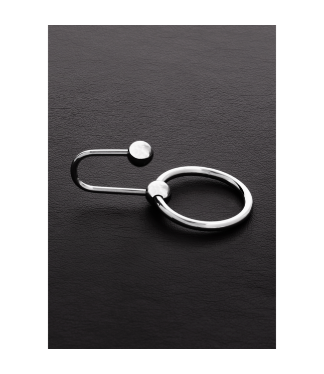 Steel by Shots Steel by Shots Urethra Cock Ring Met Scharnier 1,2/30mm Roestvrij Staal