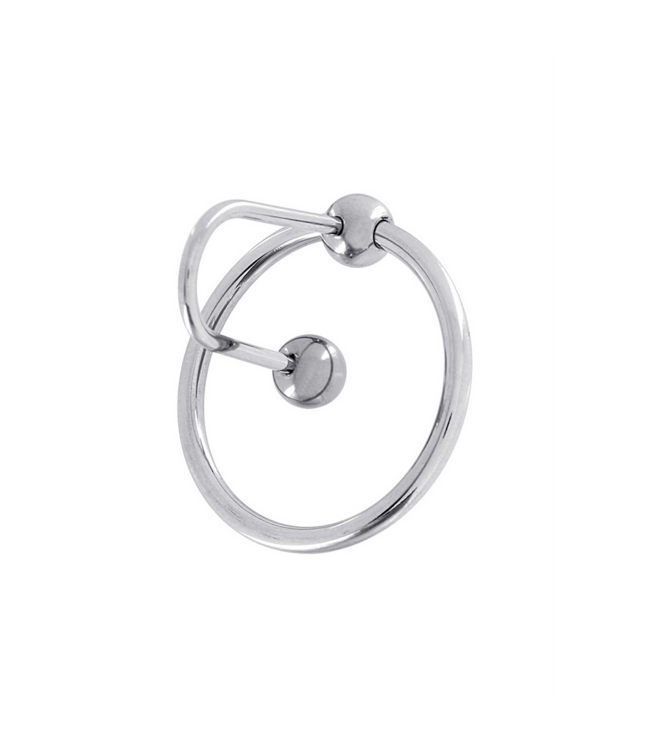 Steel by Shots Steel by Shots Urethra Cock Ring Met Scharnier 1,2/30mm Roestvrij Staal