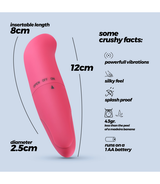 Crushious Compact Pink G-Spot Massager - Ergonomic & Effortless Stimulation