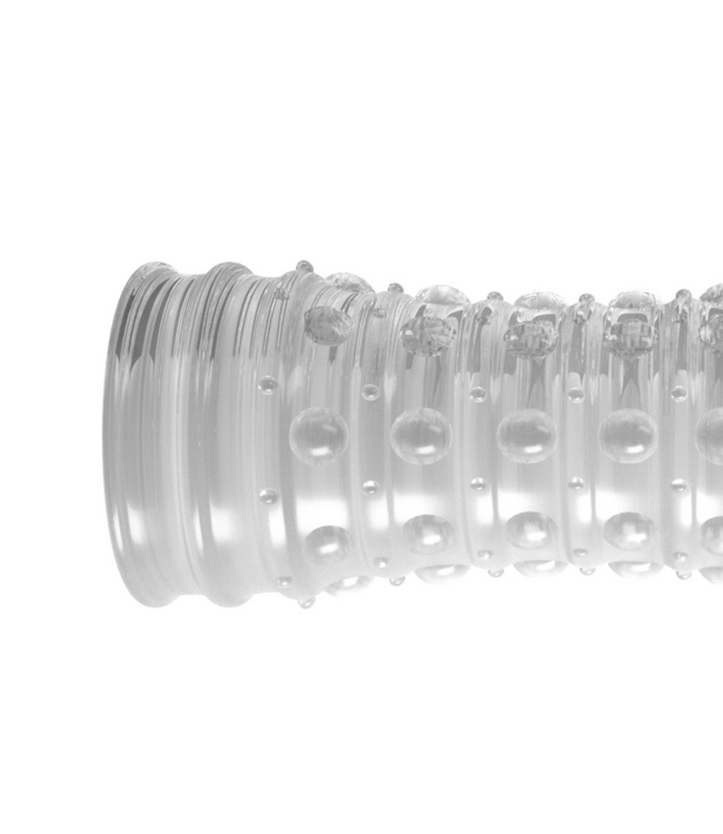 Crushious Transparante Dotted Penis Sleeve Met Ribbelstructuur Voor Extra Stimulatie