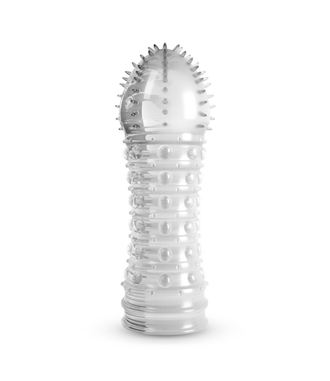 Crushious Transparante Dotted Penis Sleeve Met Ribbelstructuur Voor Extra Stimulatie
