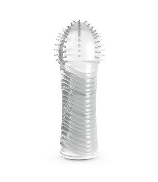 Crushious Ribbed Transparent Penis Sleeve for Enhanced Thickness & Stimulation
