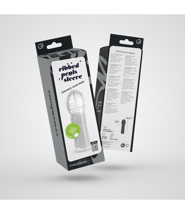 Crushious Transparante Penis Sleeve Met Ribbels En Golven Voor Extra Stimulatie