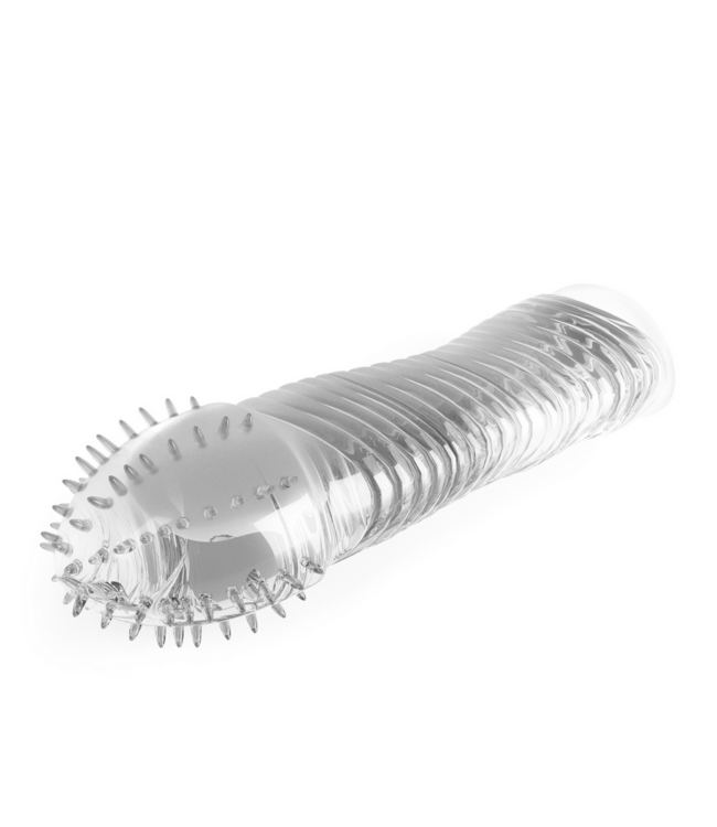 Crushious Transparante Penis Sleeve Met Ribbels En Golven Voor Extra Stimulatie