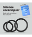 Crushious Bandoleros Black Silicone Cock Ring Set - Firmness & Pleasure Plus Lube