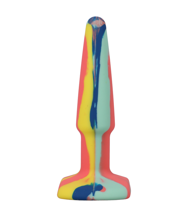 Doc Johnson A-Play Groovy 10 cm Silicone Anal Plug – Colorful Comfort & Fun