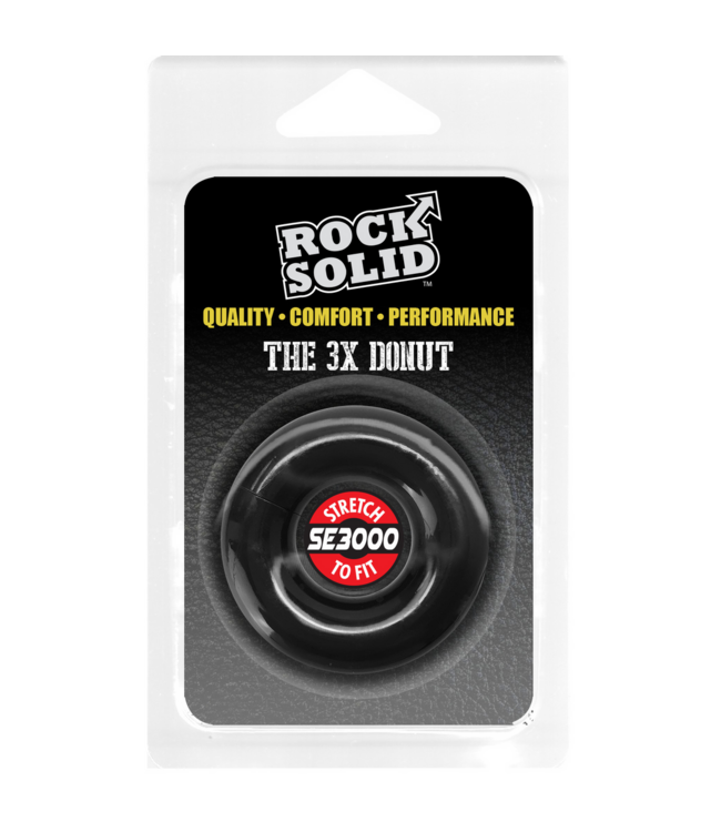 Doc Johnson 3X Donut Cock Ring - Super-Stretchy TPE for Comfort & Erection Support