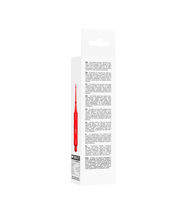 Luminous by Shots Luminous Bullet Clitorisstimulator Rood Met 10 Vibratiesnelheden En Compact Design