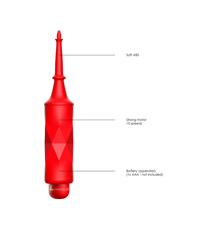 Luminous by Shots Kompakter Klitorisstimulator Rot – 10 Speed Bullet für intensiven Genuss