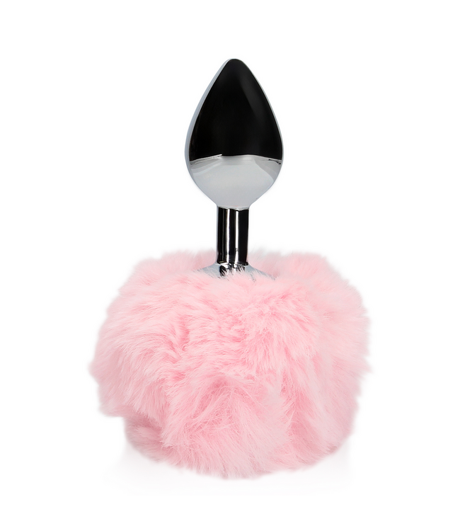 Ouch! Illuminated Rabbit Tail with Metal Butt Plug – Fun & Fluffy Adventure