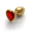 Ouch! Ouch! Aluminium Buttplug 6,9 cm Met Juweelbesette Basis Goud/Rood