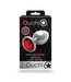 Ouch! Elegant Ruby Red Gemstone Butt Plug - 8 cm Silver Aluminium Design