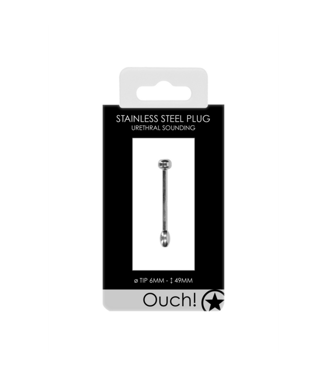 Ouch! Metalen Urinebuis Sounding 0,6 cm – Dikke Punt Voor Intense Stimulatie