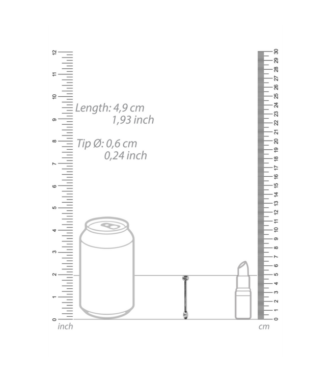 Ouch! Metalen Urinebuis Sounding 0,6 cm – Dikke Punt Voor Intense Stimulatie
