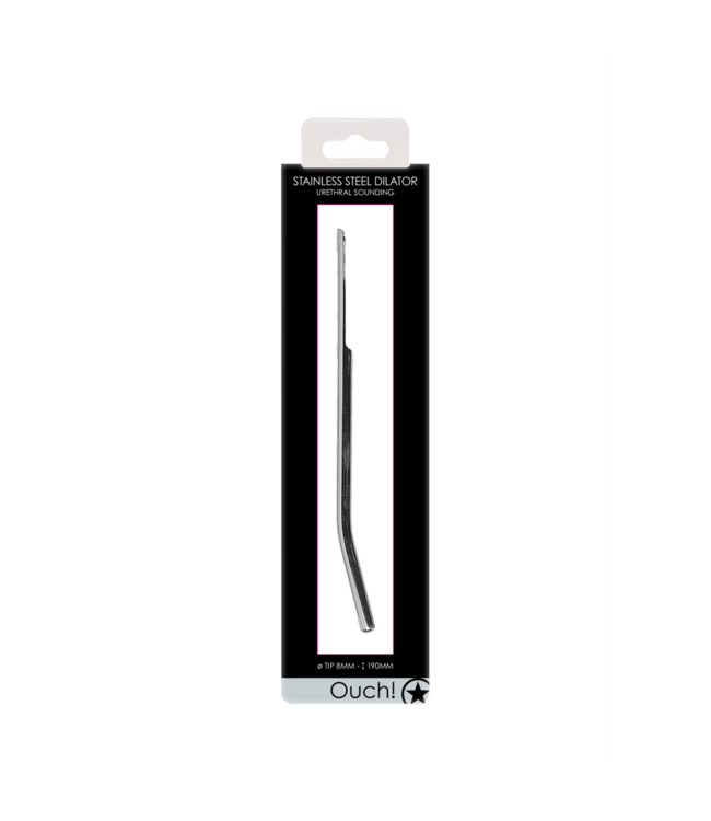 Ouch! Stainless Steel Urethral Dilator 0.3/8mm - Safe Sensation for Explorers