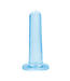 RealRock Crystal Clear Blue Dildo 13.5cm with Suction Cup - Body Safe & Durable
