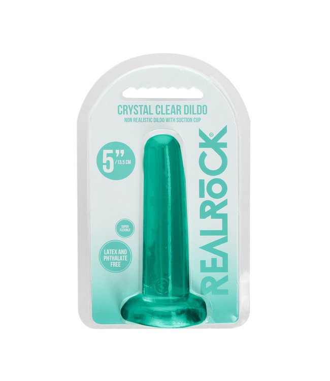RealRock RealRock Transparante TPE Dildo 13,5 cm Met Zuignap En Harnasoptie