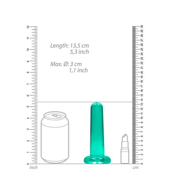 RealRock Crystal Clear Non-Realistic Dildo 13.5cm with Suction Cup - RealRock