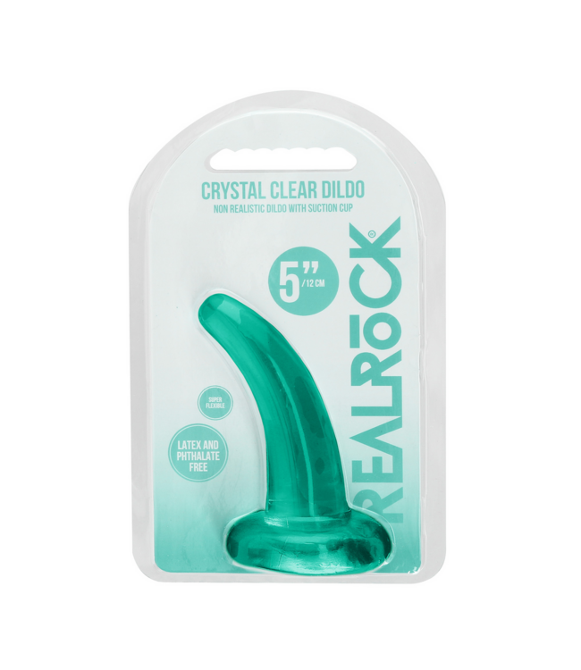 RealRock REALROCK CRYSTAL CLEAR Dildo 12 cm mit Saugnapf für vielseitigen Genuss