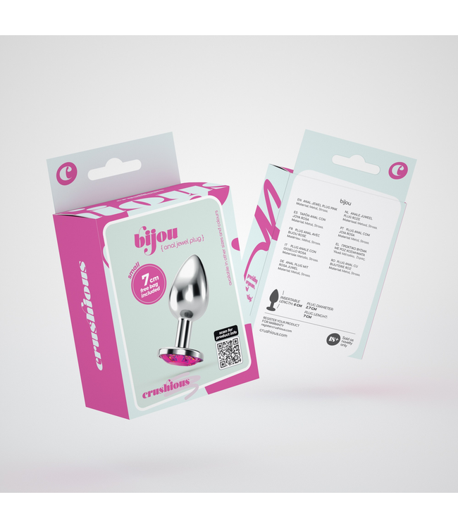Crushious Bijou Pink Anal Plug 6cm – Luxurious Comfort for All Users