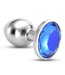 Crushious Crushious Luxe Anale Plug 6 cm Blauw Met Sieraad En Temperatuurspel