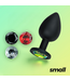 Crushious Camileo Silicone Anal Plug 7cm Black with Interchangeable Gems
