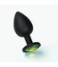 Crushious Camileo Silikon-Analplug 7 cm schwarz mit Strasssteinen
