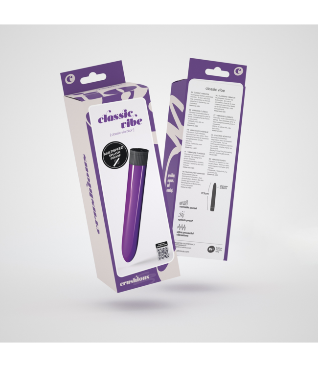 Crushious Classic Vibe Purple - Beginner's Slim Vibrator by Crushious