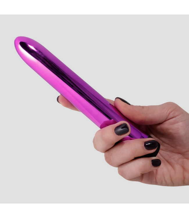 Crushious Crushious Beginnen Met Slanke Metalen Vibrator Paars – Instelbare Vibraties